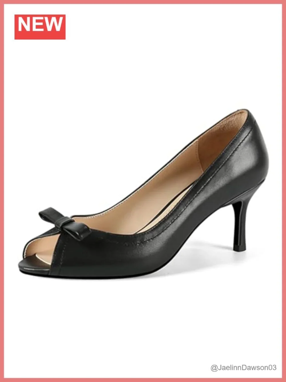 Women's Patent Leather Kitten Heel Pumps Bow Tie Peep Toe Slip On Dress Shoes